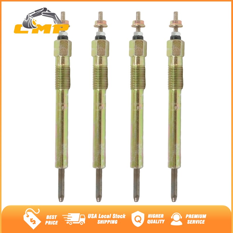 4PCS Plug Glows For Isuzu 4JB1 4JG1 4JA1 Pickup NKR NHR Bobcat Mustang Loader