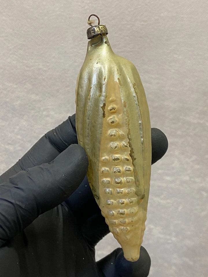 9 pcs Vintage Soviet Union Rare XMAS Decor CHRISTMAS Glass Ornament USSR, 25/65 - Image 3 of 4