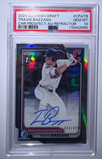 2024 Bowman Draft TRAVIS BAZZANA 1st Bowman Auto /499 Refractor Guardians PSA 10