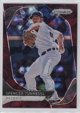 2020 Panini Prizm Burgundy Cracked Ice Prizm 16/25 Spencer Turnbull #75 13va