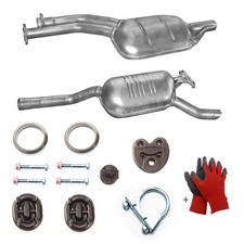 Auspuff fur Mercedes Benz W124 E200 E220 200 220  1992-1995 + MONTAGESATZ