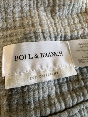 Boll & Branch King/California Dream Bed Blanket Sage Gauze 100% Organic Cotton