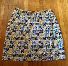 Vintage 90s Anna and Frank Silk Butterfly Skirt, Size M Petites 