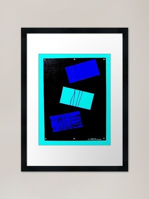 P025 von GM Designs Geometrie gerahmtes gerahmtes Wandbild Poster Leinwanddruck Bild