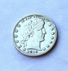 1916-D XF Barber Silver Quarter 25c Coin In XF Condition