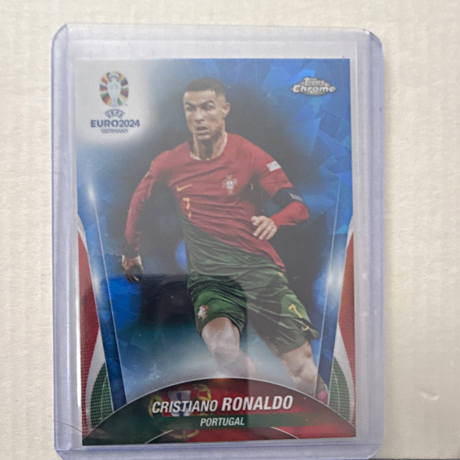 Topps 2024 Chrome UEFA EURO Sapphire Edition Cristiano Ronaldo Portugal #7