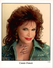 CONNIE FRANCIS authentic hand signed 8x10 photo     LOVELY SINGER     To Teresa