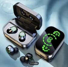 Wireless Earbuds with Digital Display, HiFi HD Stereo  Noise Cancelling