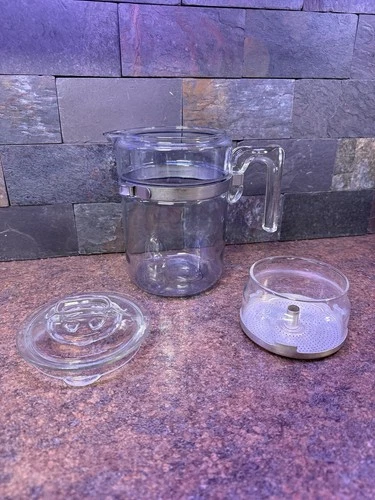 Vintage Pyrex Flameware 6-Cup Percolator Coffee Pot w/ Rare 78-C Lid and Basket