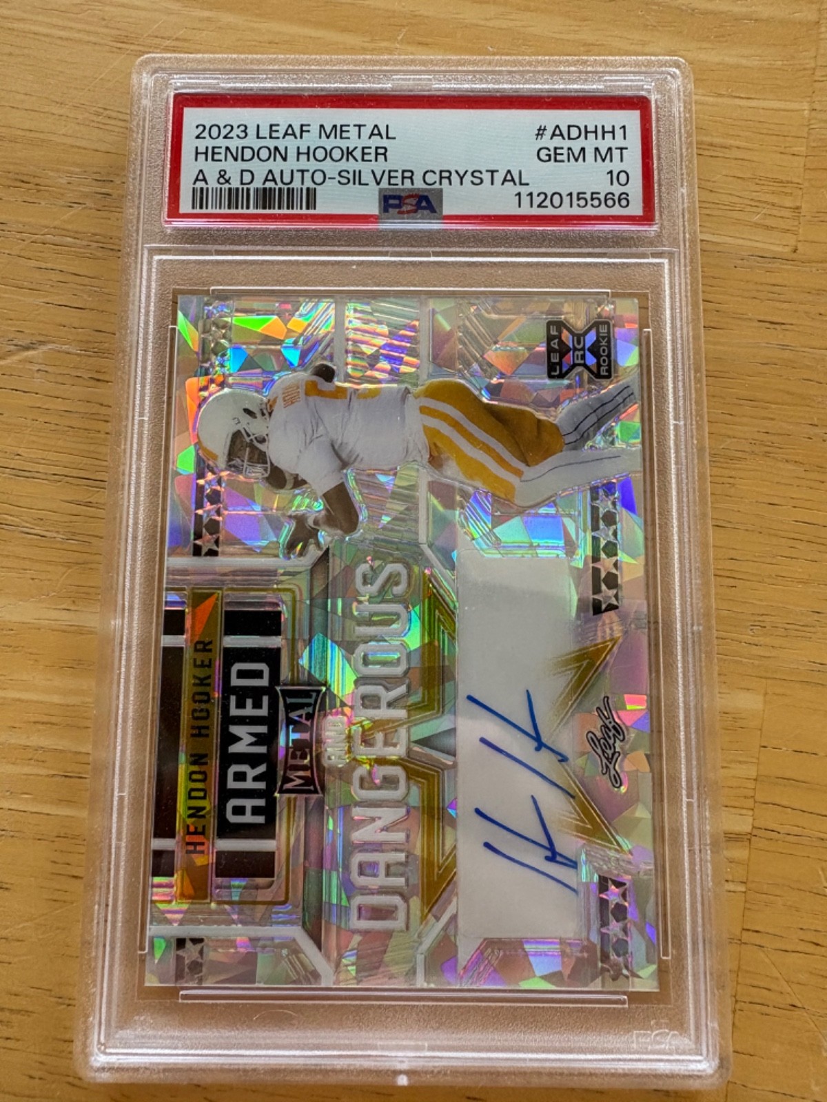 Hendon Hooker Leaf Metal Armed & Dangerous Autographs #ADHH1 Silver Crystal