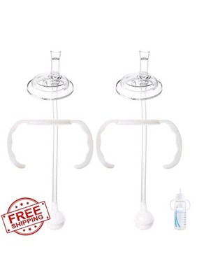 2pk Straw Sippy Cup Conversion Kit Dr Brown Narrow Neck Bottles