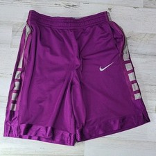 Nike Shorts Boys XL Purple Elite Dri-FIT Basketball Athletic Mesh Pockets