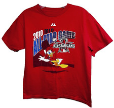 MLB All Star Game 2010 LA Angels Majestic Donald Duck Red Graphic T-Shirt M