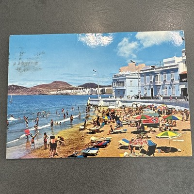 Postkarte Las Palmas Gran Canaria Las Canteras Strand 1976 Ansichtskarte Ak 2212