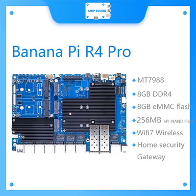 Banana Pi BPI-R4 Pro board offers 2x 10GbE SFP+ cages, 7x 10GbE/2.5GbE/GbE RJ45 