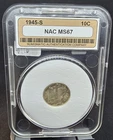 1945-S Mercury Dime Silver Mint State