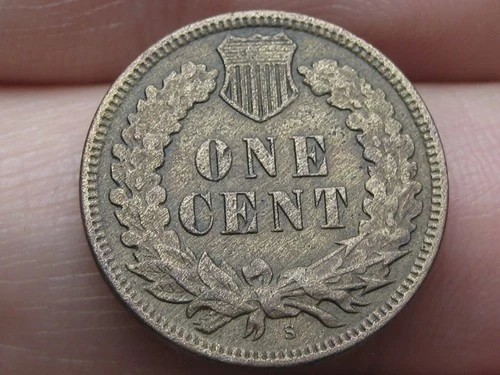 1909 S Indian Head Cent One Penny- San Francisco, Fine Details, Partial LIBERTY