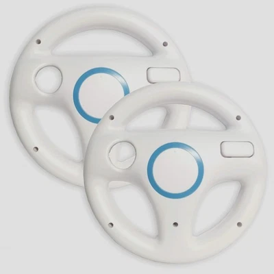 2pcs Racing Steering Wheel for Wii Remote Game Controller Mario Kart Game