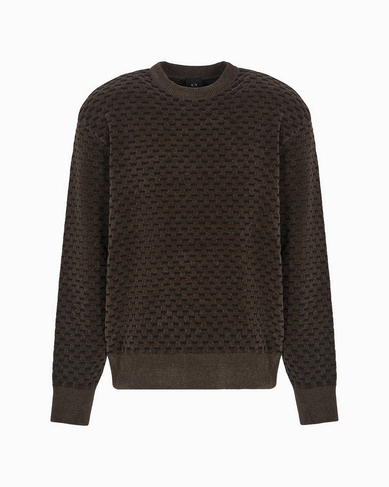 Коллекция Armani Exchange Maglia Giro Collo Verde - Коллекция XXL Abbigliamento Uomo 23590₽