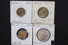 France 1951 1953 1971B 1970 5 10 Francs Coin Lot