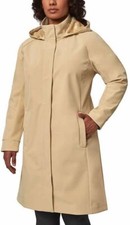 Nwt Mondetta Women's Long Soft-shell Hooded Jacket Oatmilk Size M $100 Zz009