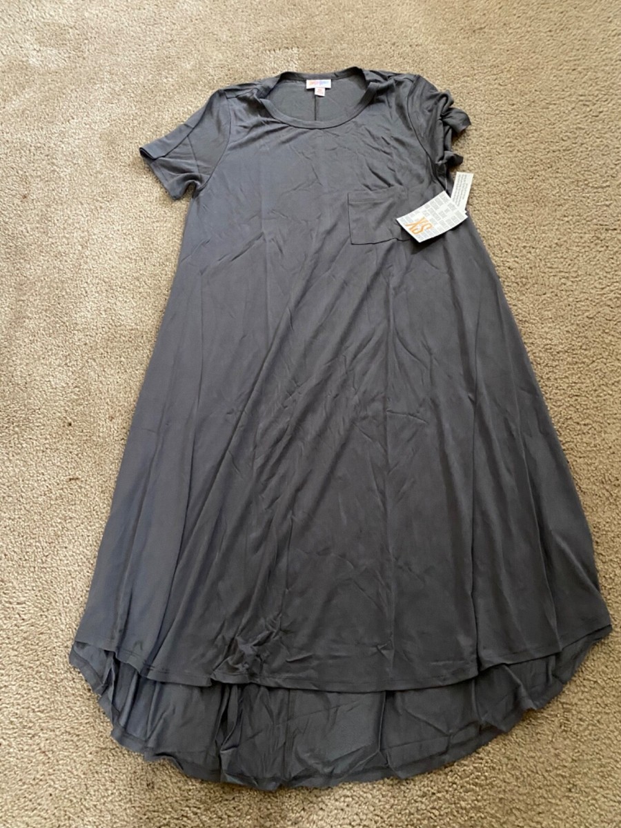 dark grey swing dress ClodeEU Women's Sleeveless Round Neck A-Line Midi Dress, Casual Tunic Flared Swing Dress Dark Gray,Women's Plus L