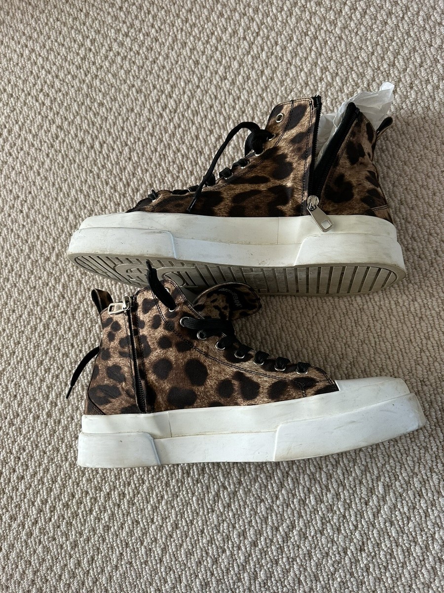 Dolce Gabbana men's leopard skin boots