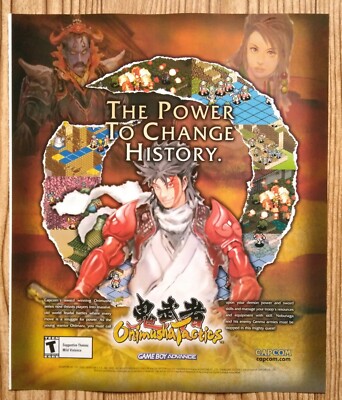 Onimusha Tactics GBA Nintendo Gameboy Advance 2003 Vintage Poster Ad Print Art