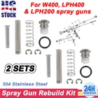 2Set For iwata LPH400 LPH200 W400 Spray Gun Rebuild Kit Replacement Part iw 5650