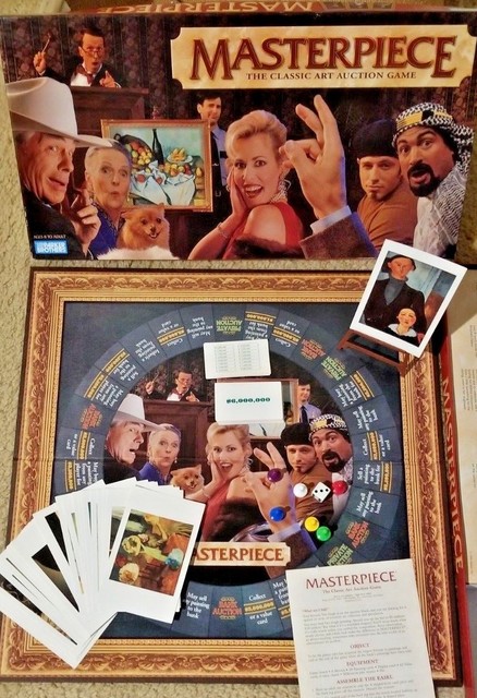 1996 Masterpiece Classic Art Auction Board Game Parker Brothers Vintage