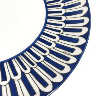 Bleus d'Ailleurs dessert plate | Hermès USA