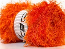 LG 100 gram Orange Eyelash Yarn Ice Fun Fur 164 Yards 22711