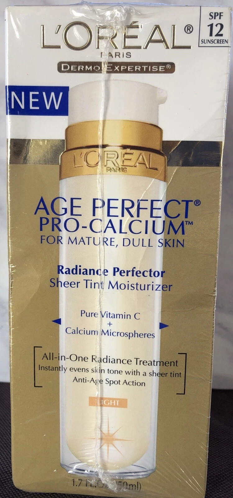 2 Loreal Age Perfect ProCalcium Radiance Perfector Sheer Tint Light 1.7 Oz