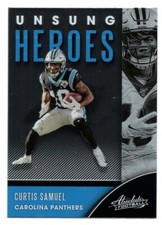 2020 Panini Absolute Football Unsung Heroes Curtis Samuel Insert Card