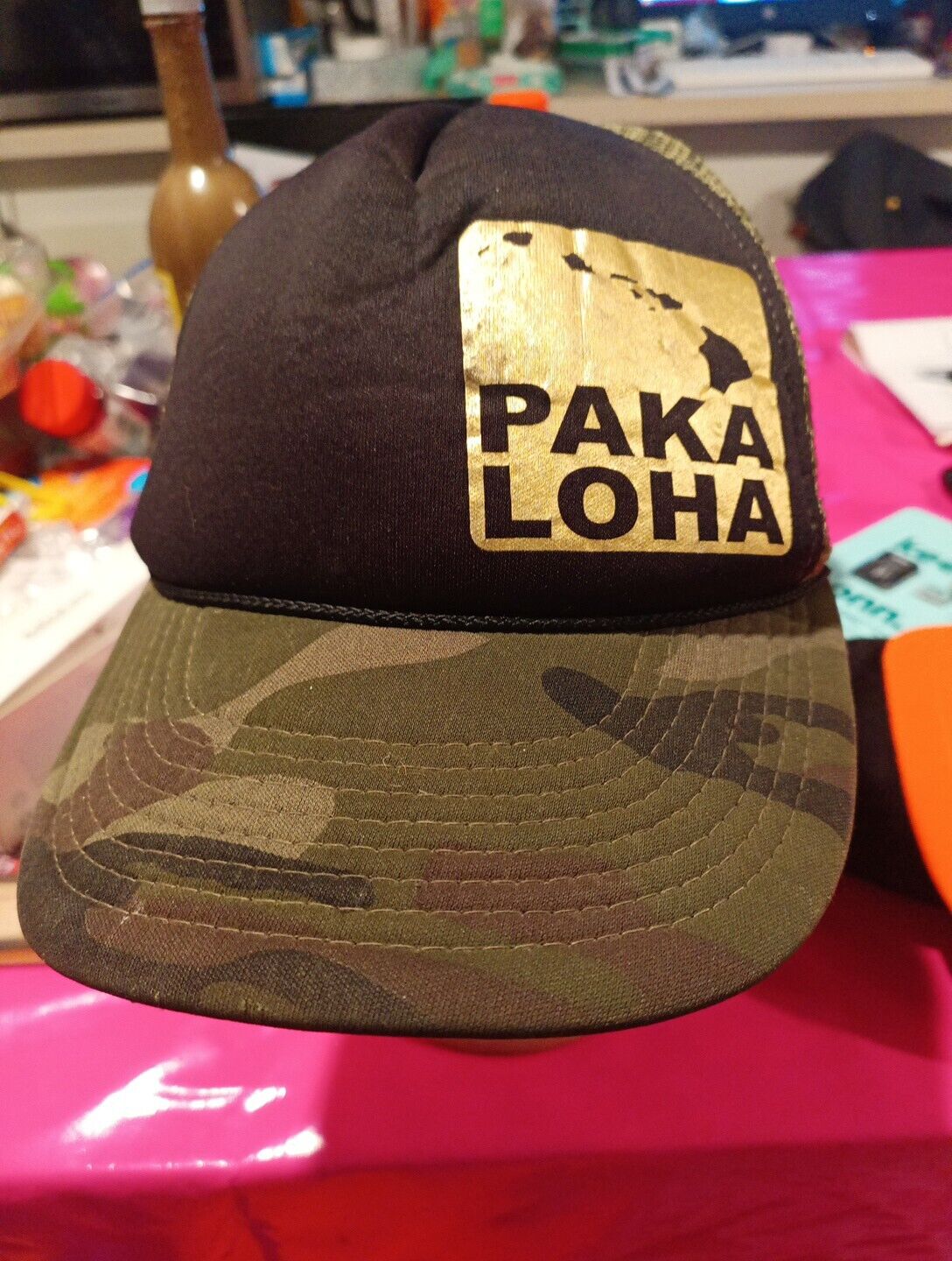 Paka Loha Green/Black Hawaiian  Hat (F)