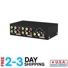 Efficient 4-Way RCA Splitter for Duplicating Audio & Video Outputs - 1 in 4