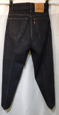 Levis Black Jeans 550 Petite 10M Actual 28x28 VTG USA Made 10-97 Taper Dark Fade