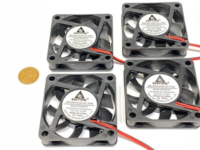 4 x computer fan blower 12v 60mm 6cm pc case 2pin cooling heatsink 6015