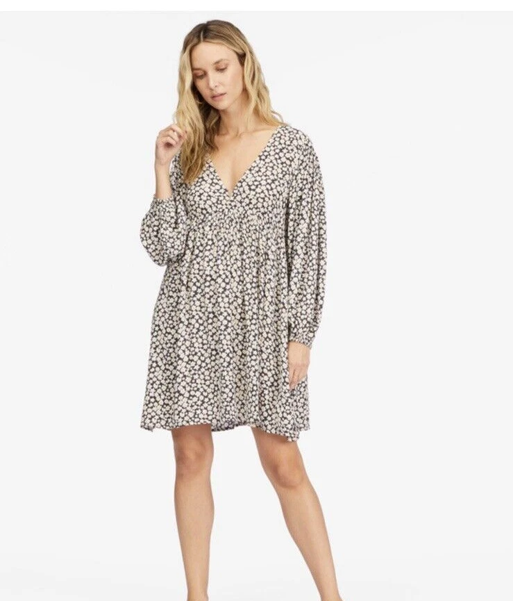 UNDERCOVER BillaBong Secret Wish Babydoll Vestito Donna XS Mini Abito Floreale Nuovo con etichette