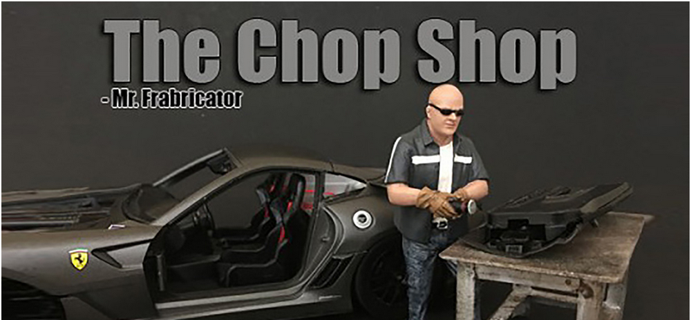 Chop Shop Mr Fabricator 1:18 Scale Male Mechanic Figure by American Diorama  