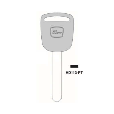 ILCO Uncut Blank Transponder key Replacement for Honda Fit ID8E Chip H HD113-PT