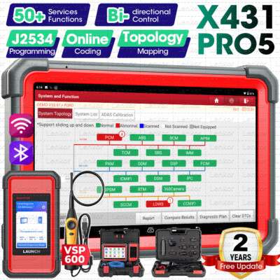 2025 LAUNCH X431 PRO5 PAD V+ Car BiDirectional Diagnostic Scanner Coding