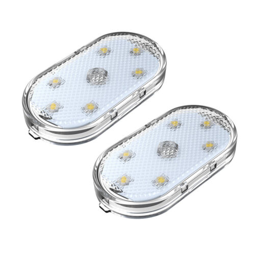 2 pièces lampes de charge USB à commande tactile lumière voiture intérieur sans fil ambiance néon - Photo 1/10