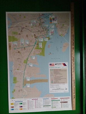 NJ Transit Hudson-Bergen Light Rail Line Railroad Map Station Billboard Info Ad
