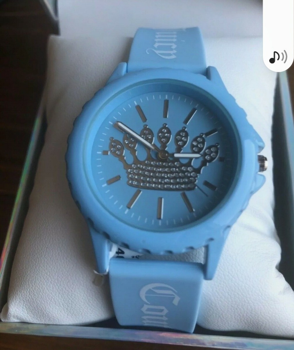 Juicy Couture Blue Women Women\'s Watch Juicy Couture Black Label Womens Glitter Crown Silicone Blue  main image 2