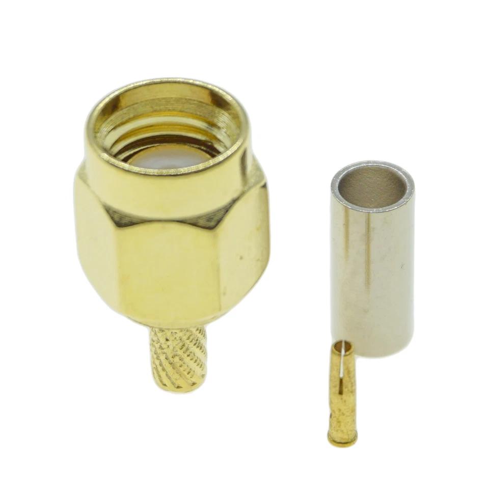 10Pcs SMA Male Female crimp For RG174 RG316 LMR100 Coaxial cable RF connector - Image 2 of 4