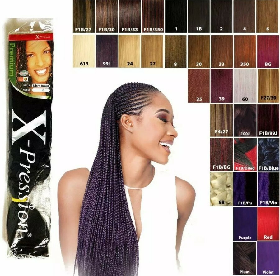 5pcs X-PRESSION ULTRA HAIR FOR BRAIDING,KANEKALON ORIGINAL in #1,#33, | eBay