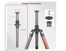 Camera Tripod Center Column Carbon Fiber Extension Pole Rod For ARTCISE HS80C