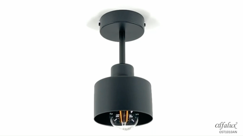 Decken Lampe schwarz weiß Leuchte Ess Wohn Schlaf Zimmer Beleuchtung OST1010AN - Video 1 von 1