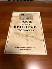 Nap Lajoie Red Devil Advertisement - RARE (includes 1961 Card)